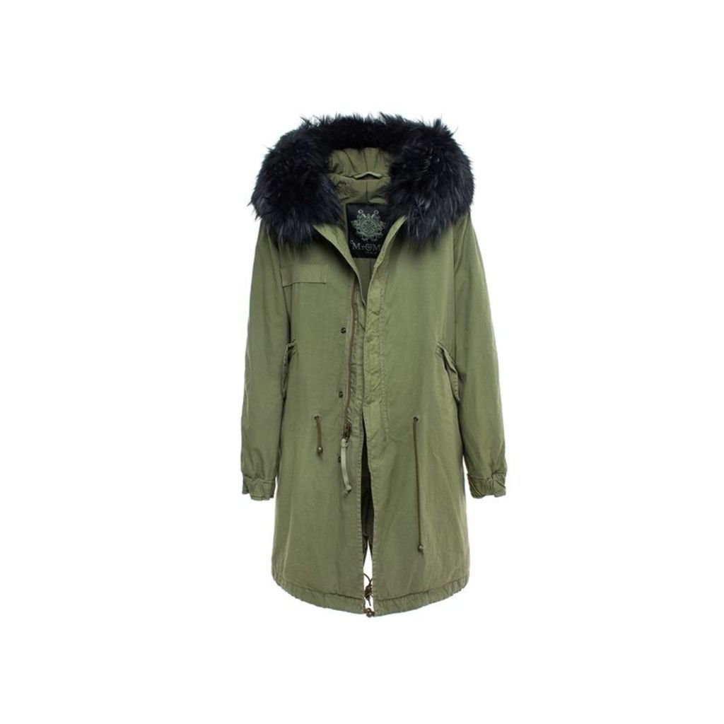 Mr & Mrs Italy Army Parka Quilt Racoon Fur