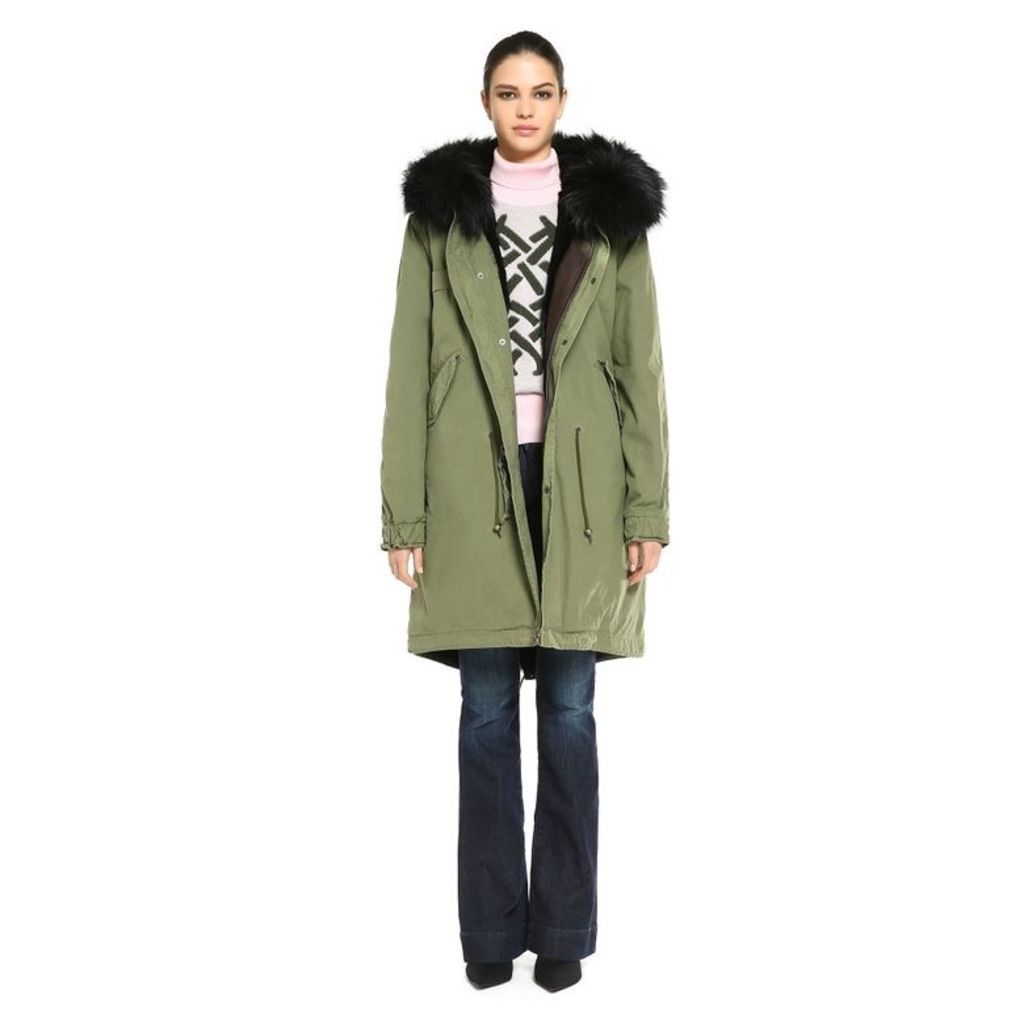 Mr & Mrs Italy Army Parka Rabbit Raccoon Fur