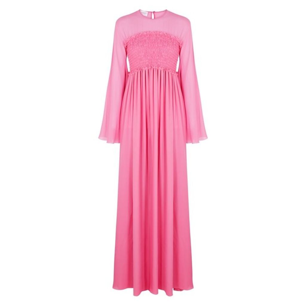 Giambattista Valli Pink Shirred Silk Gown