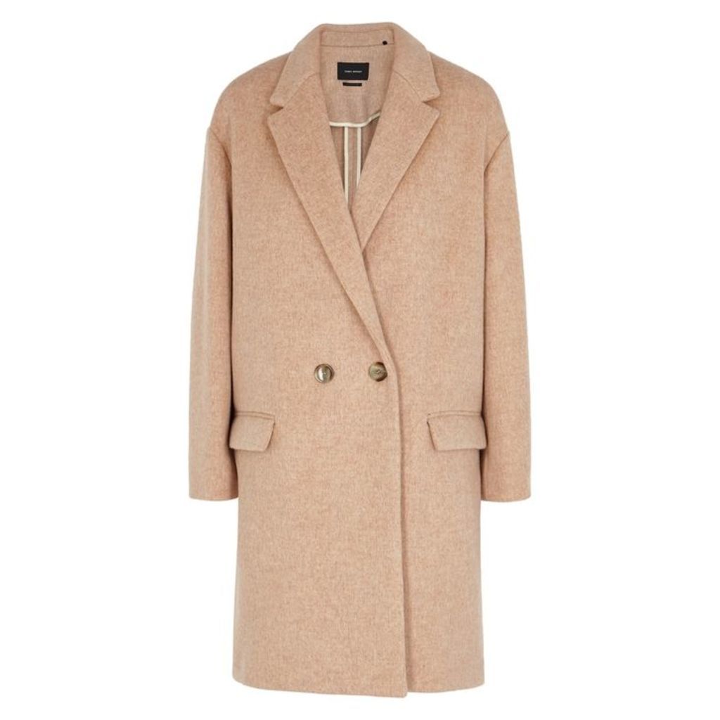 Isabel Marant Filipo Dusky Pink Wool-blend Coat