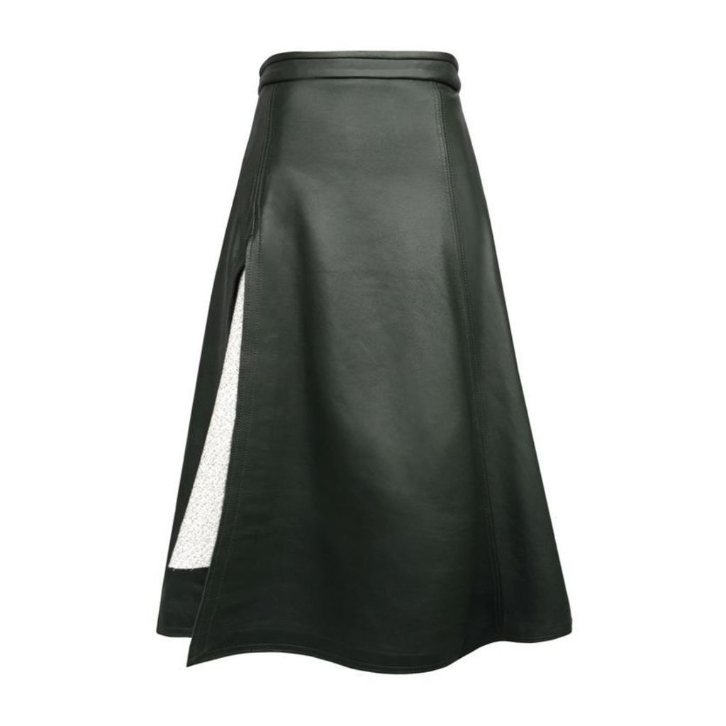 Jamie Wei Huang Tanya Leather Skirt Green