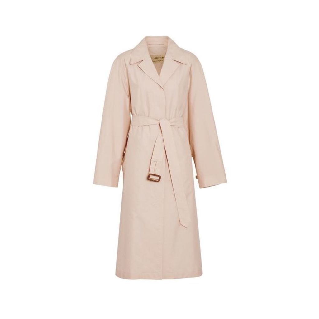 Burberry Belted Cotton Silk Car Coat