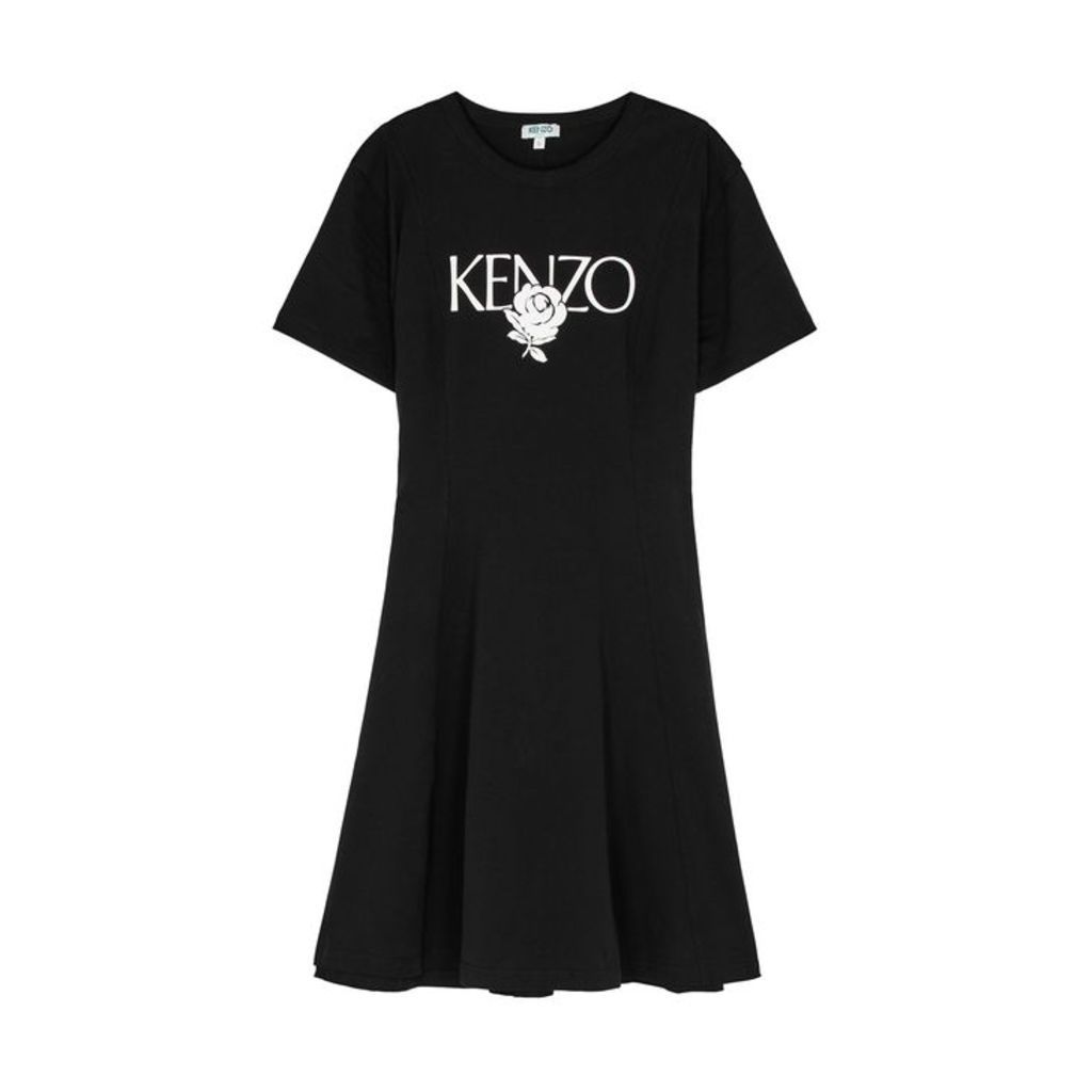 Kenzo Black Printed Cotton Dress