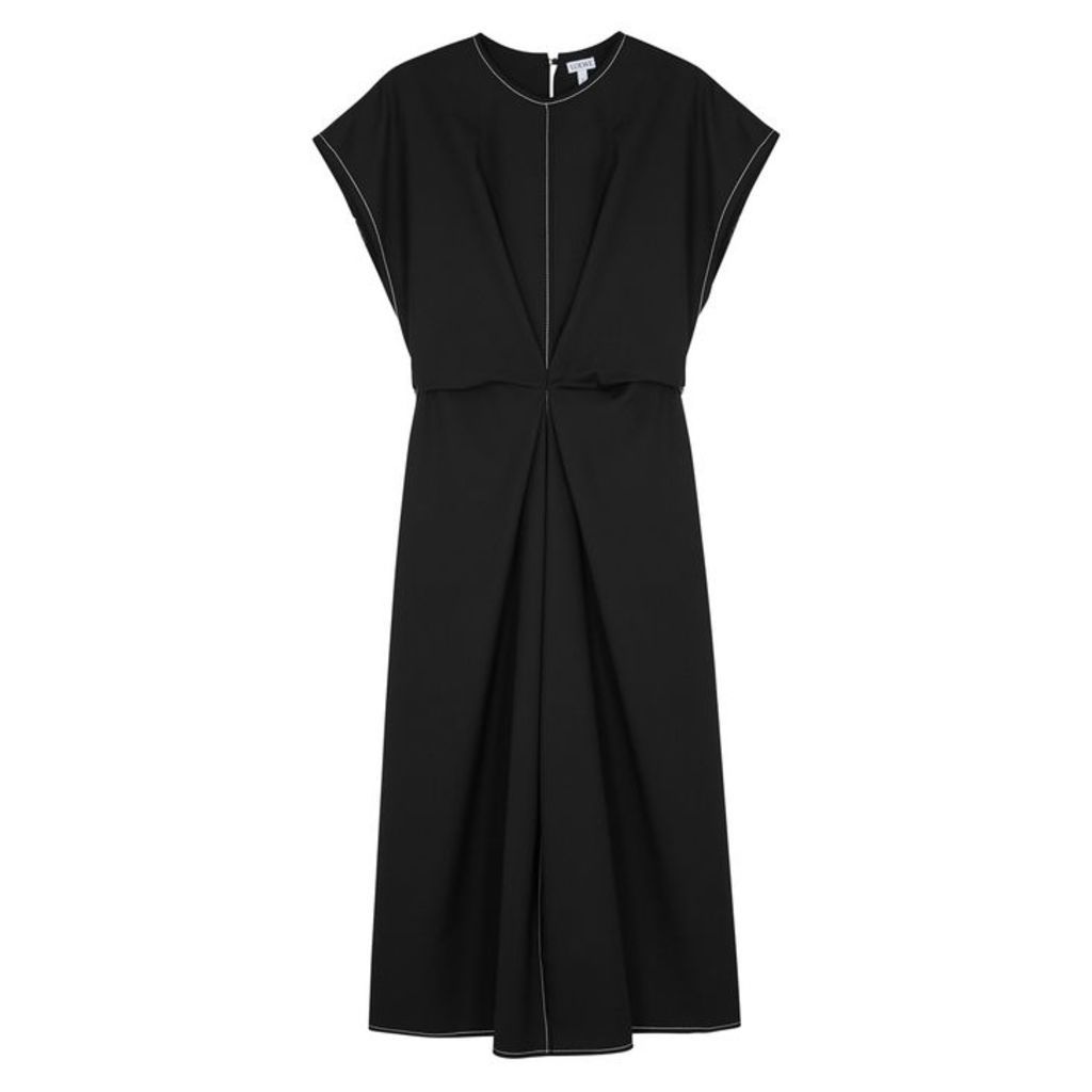 Loewe Black Contrast-stitch Twill Dress
