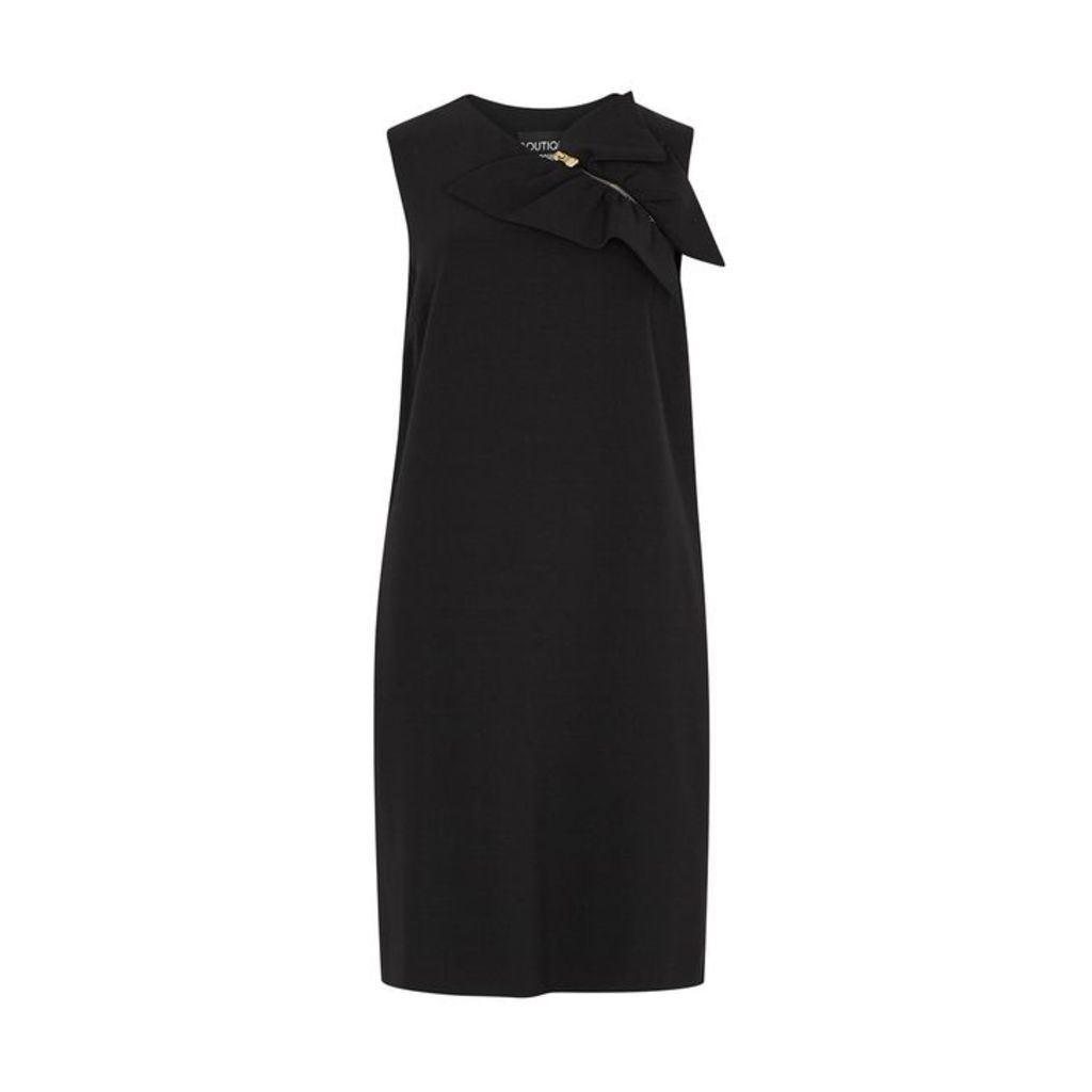 Boutique Moschino Black Ruffle-trimmed Dress