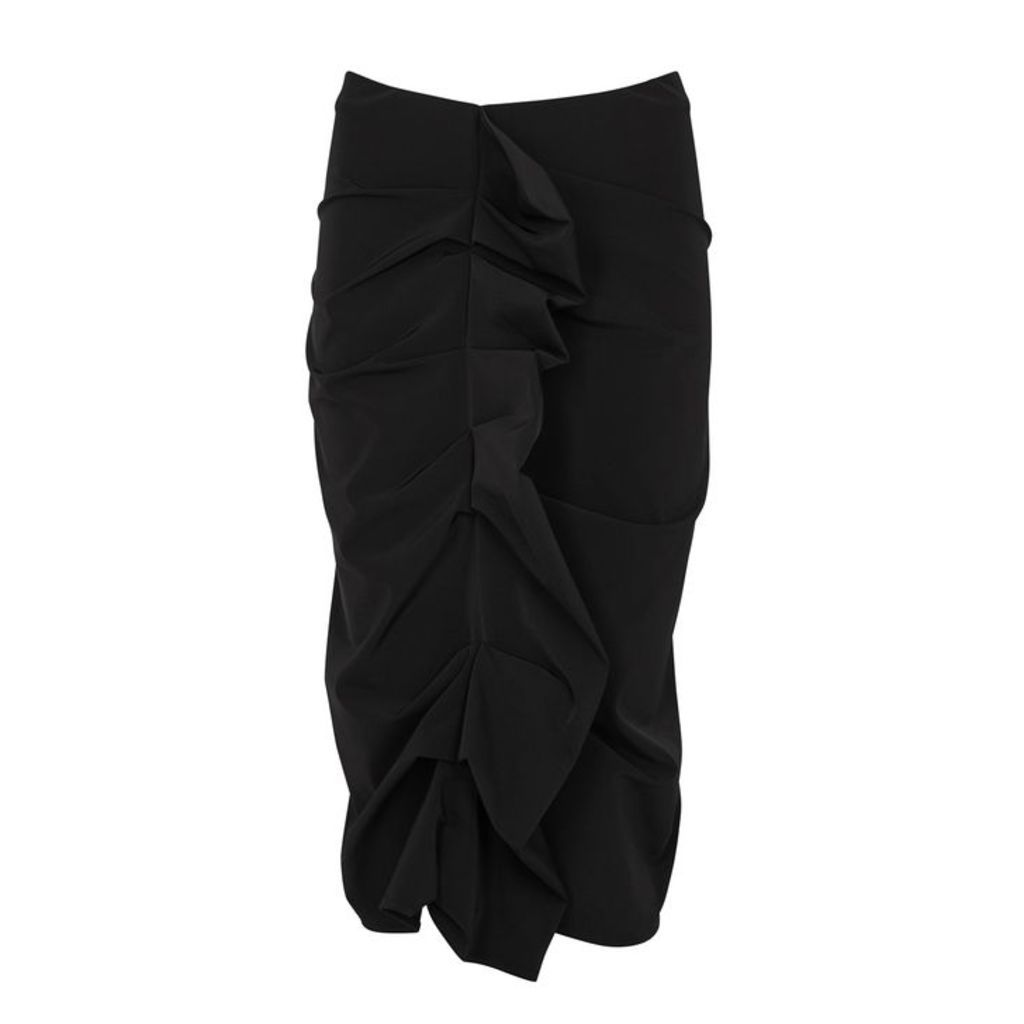 Maison Margiela Black Ruffle-trimmed Nylon Skirt