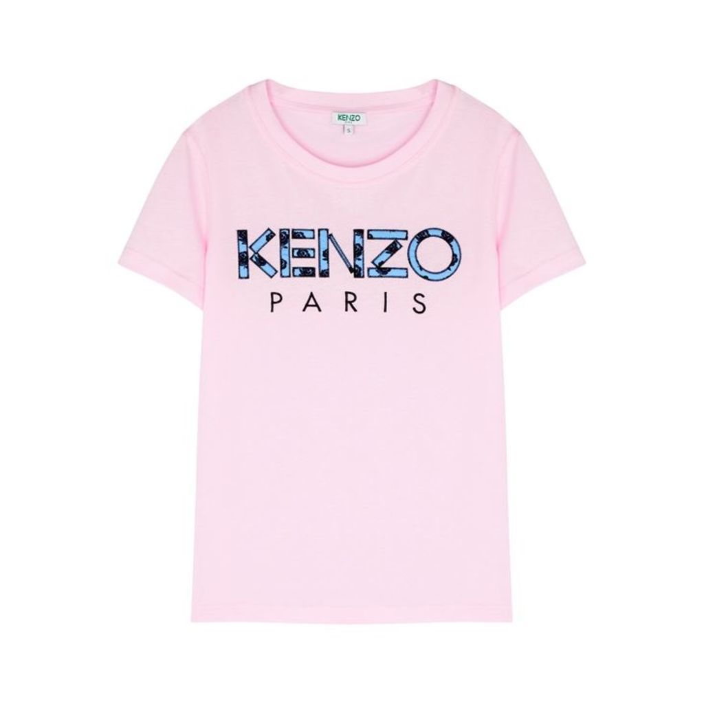 Kenzo Pink Logo-appliquÃ©d Cotton T-shirt
