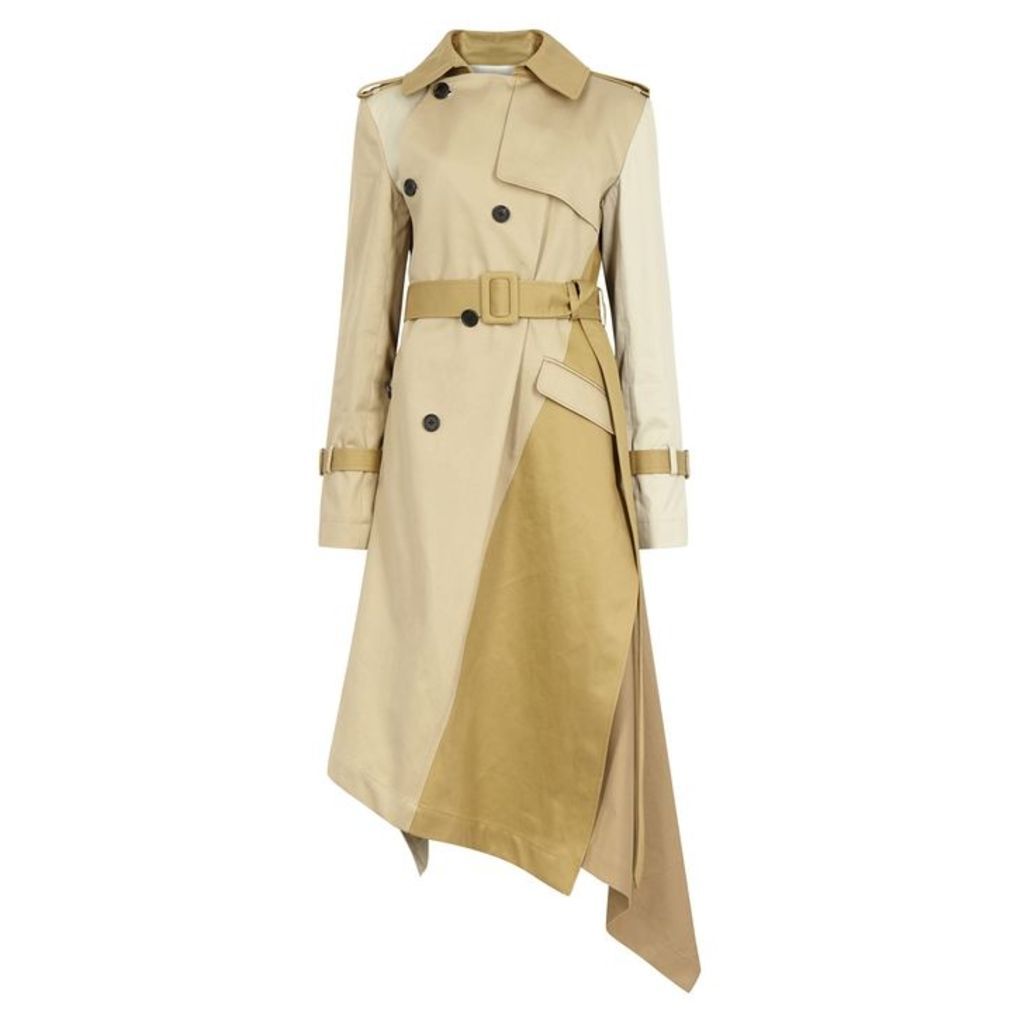 MONSE Taupe Twist-effect Twill Trench Coat