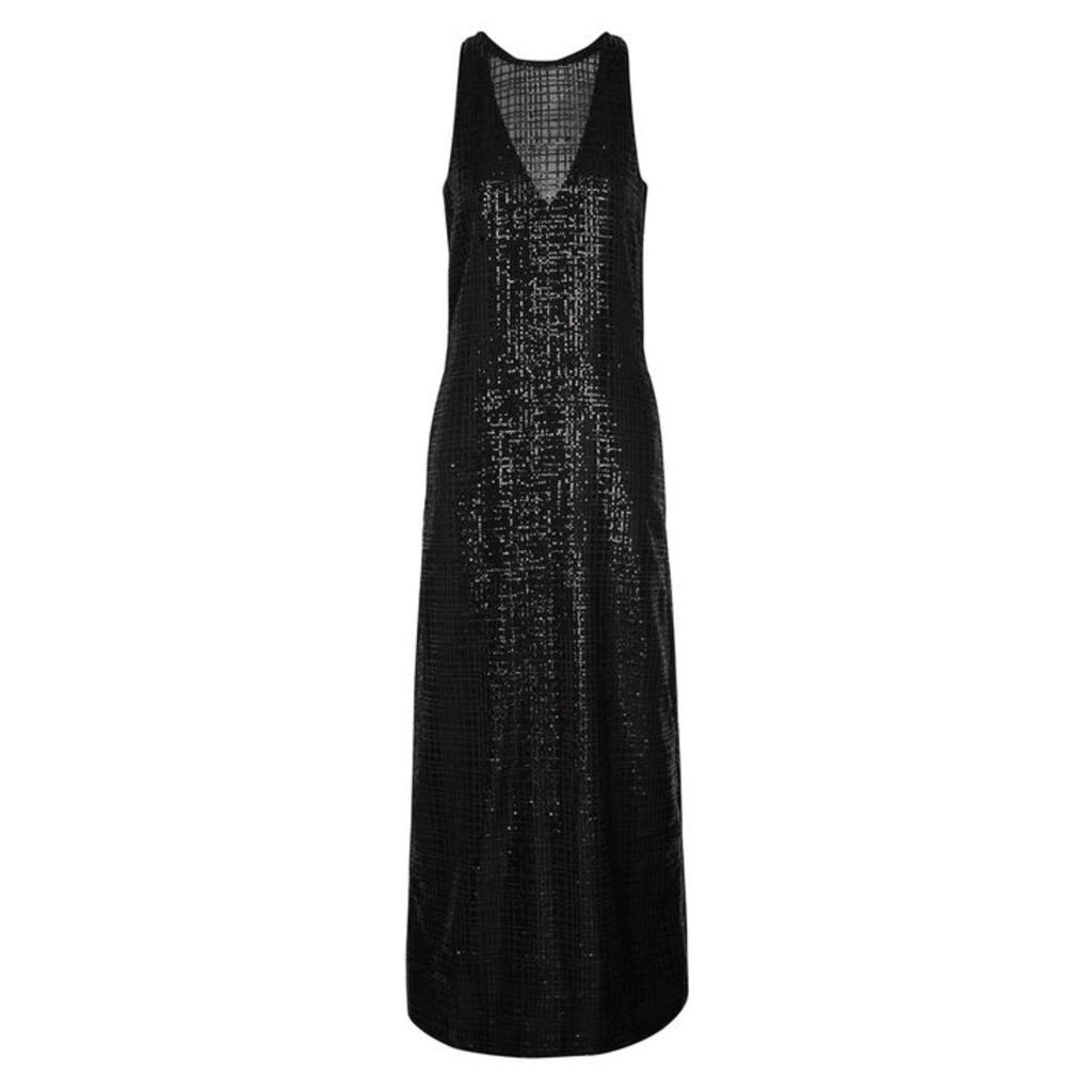 Emporio Armani Black Embellished Gown