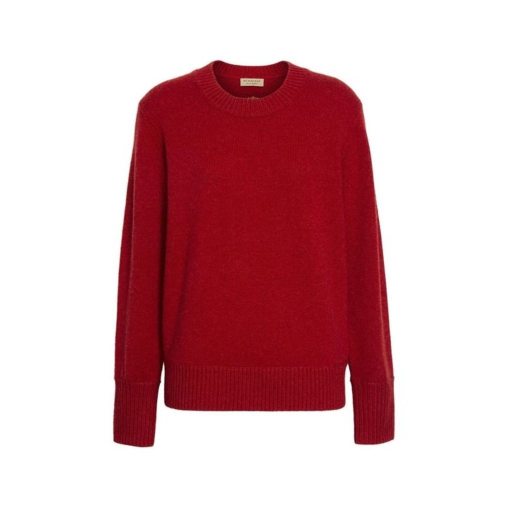 Burberry Embroidered Crest Cashmere Sweater