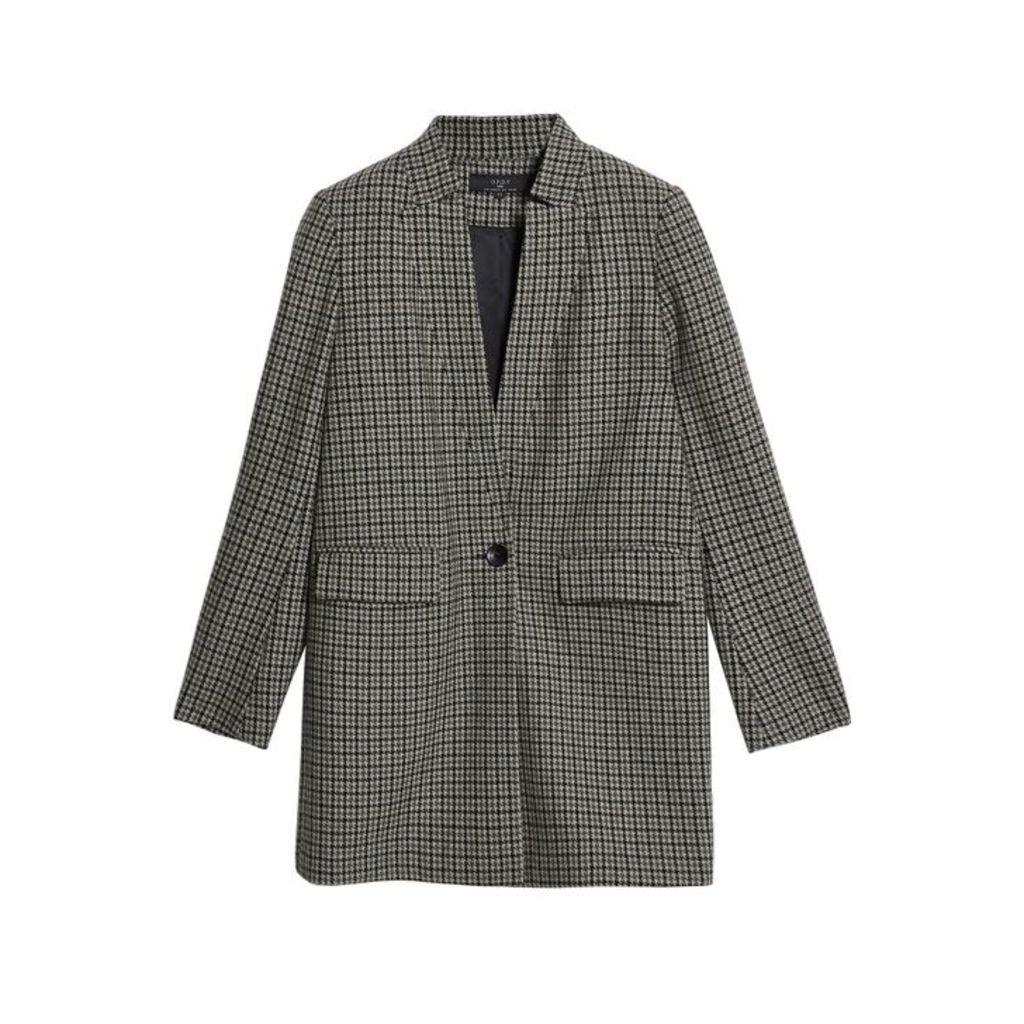 On Parle De Vous Blazer Cut Right Houndstooth