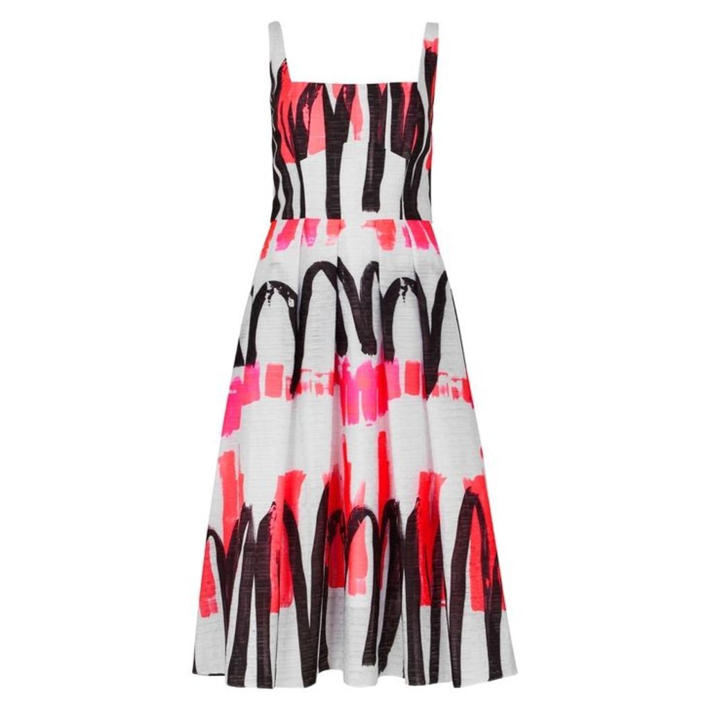 MILLY Camilla White Printed Dress