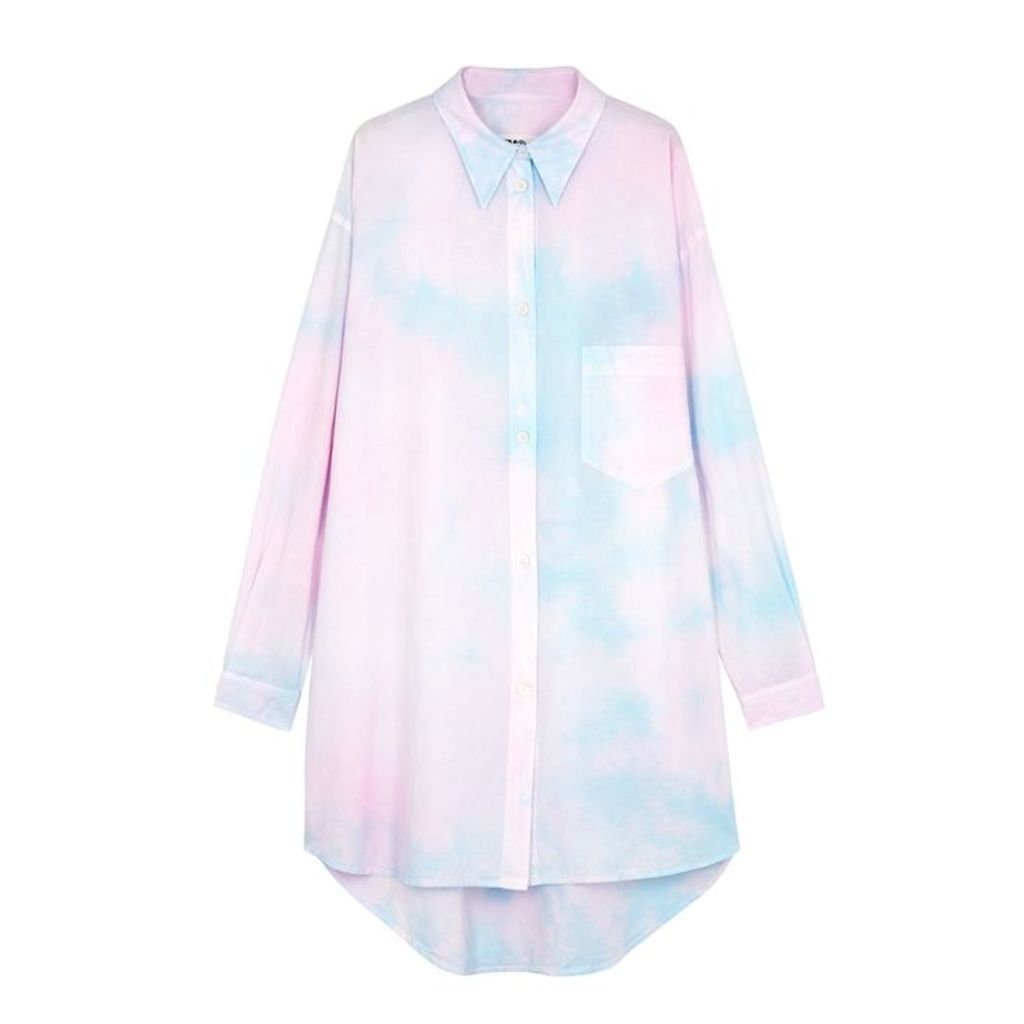 MM6 By Maison Margiela Tie-dye Cotton Shirt Dress