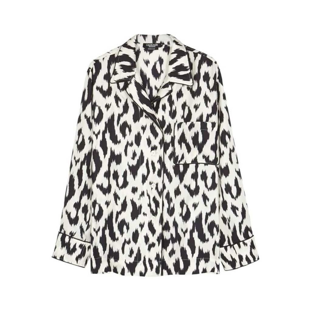 Calvin Klein 205W39NYC Leopard-print Silk Twill Shirt
