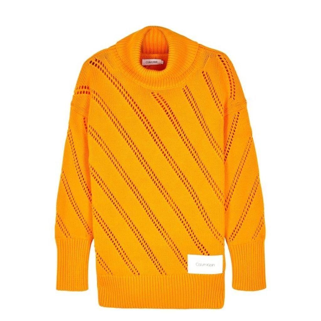 Calvin Klein Orange Roll-neck Knitted Jumper