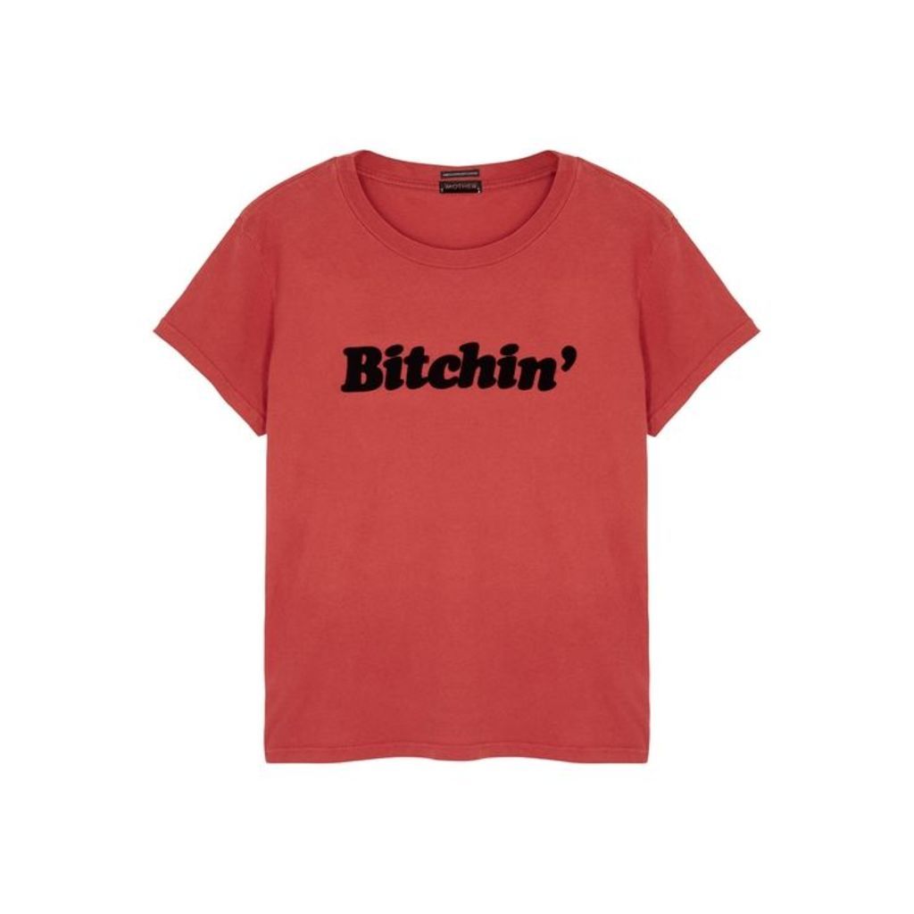 Mother Goodie Flocked Cotton T-shirt