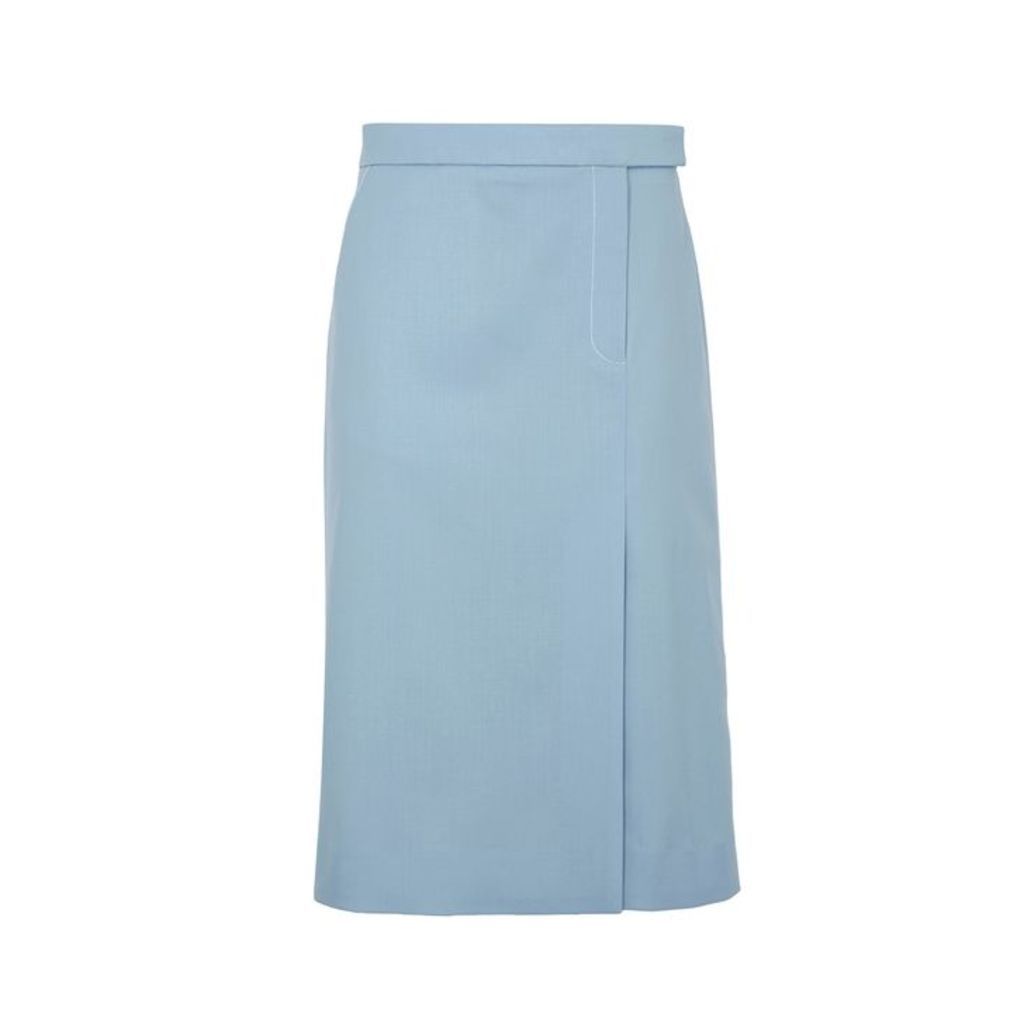 LOROD Blue Wool-blend Skirt