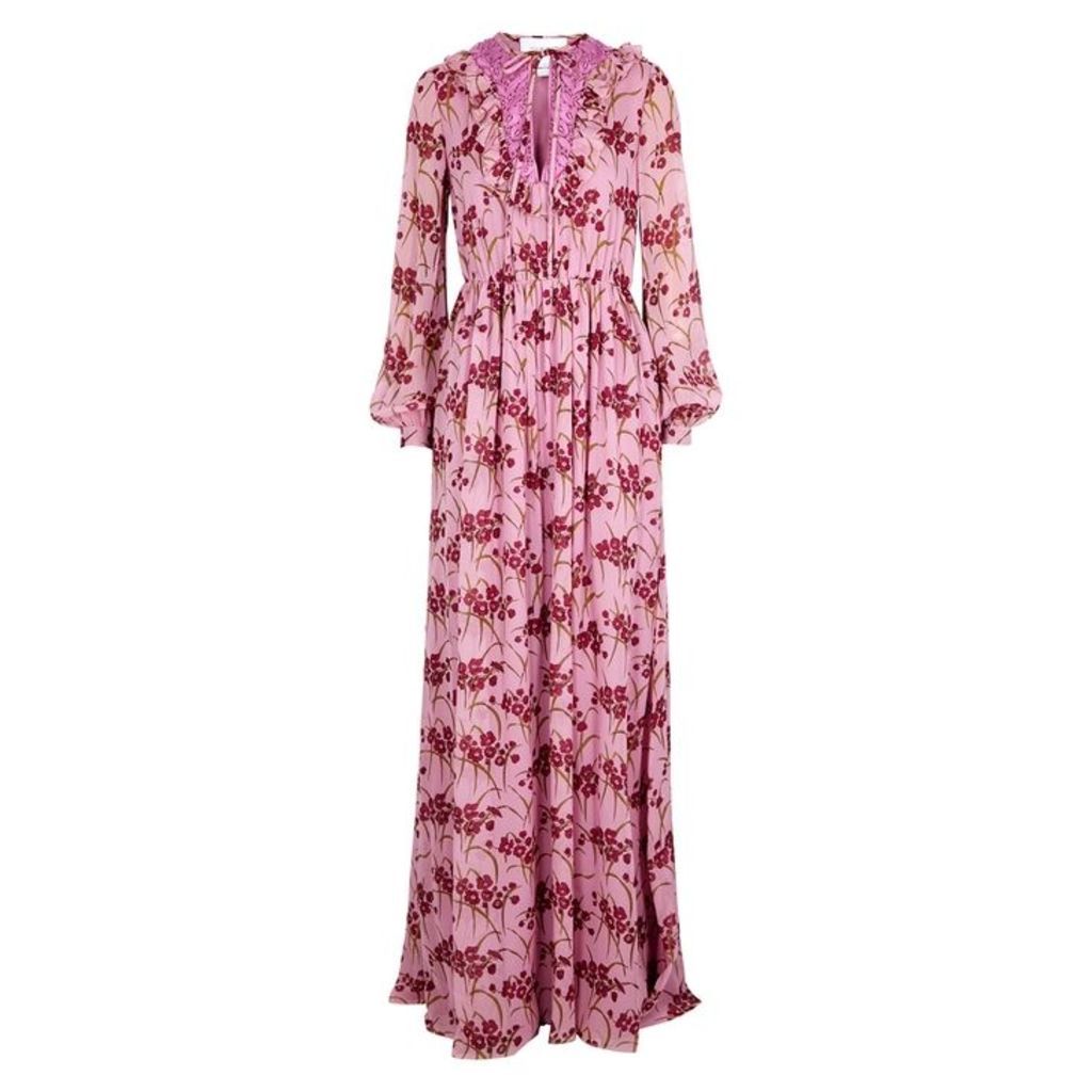 Giambattista Valli Floral-print Silk Chiffon Maxi Dress
