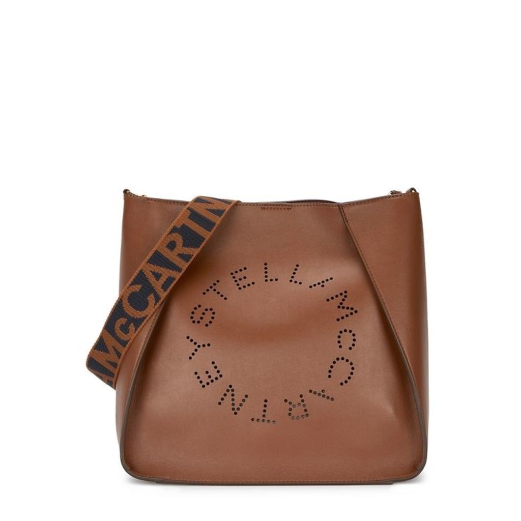 Stella McCartney Stella Logo Medium Faux-leather Cross-body Bag