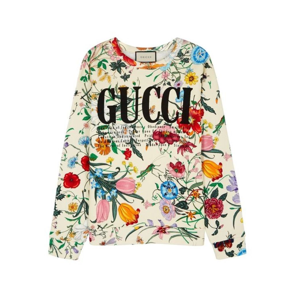 Gucci Floral-print Cotton Sweatshirt