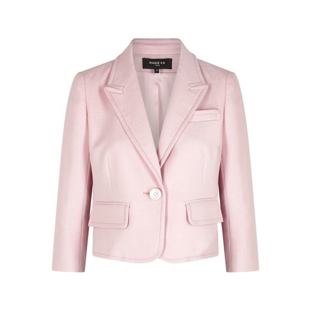 Paule Ka Pink Cotton-blend Blazer
