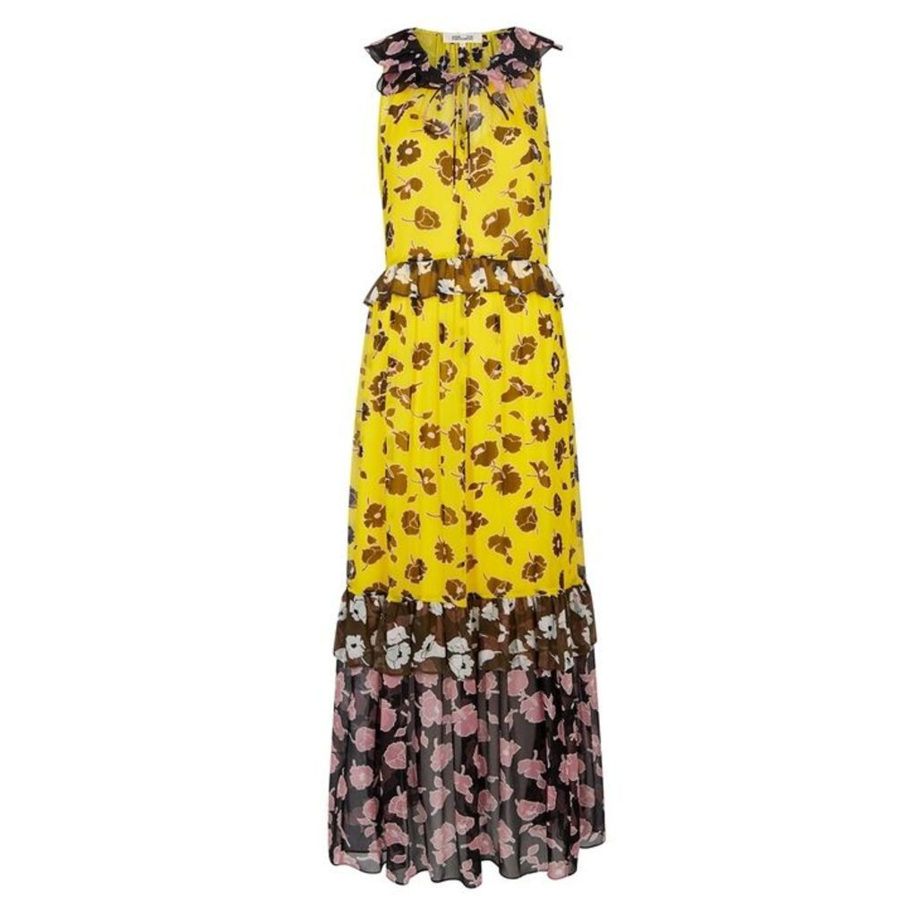 Diane Von Furstenberg Drea Floral-print Silk Georgette Midi Dress
