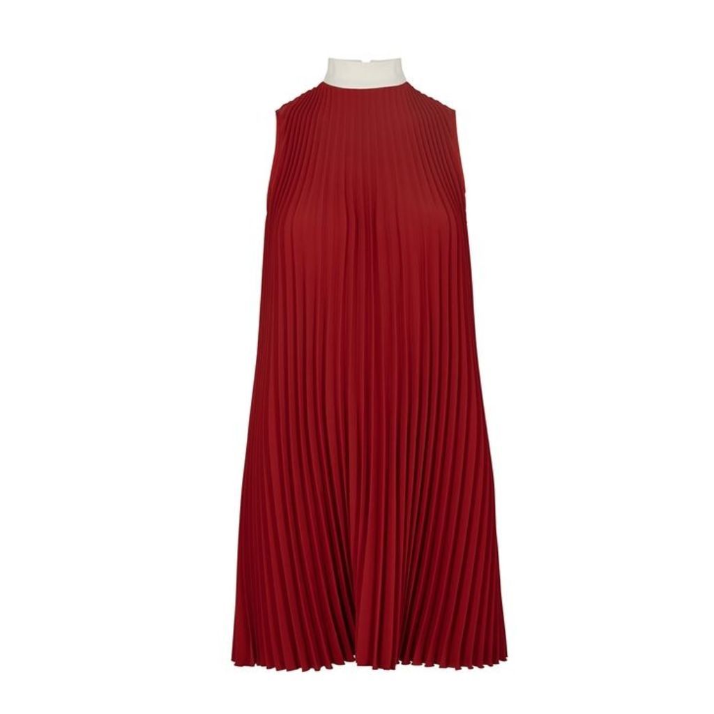 RED Valentino Red Pleated Dress