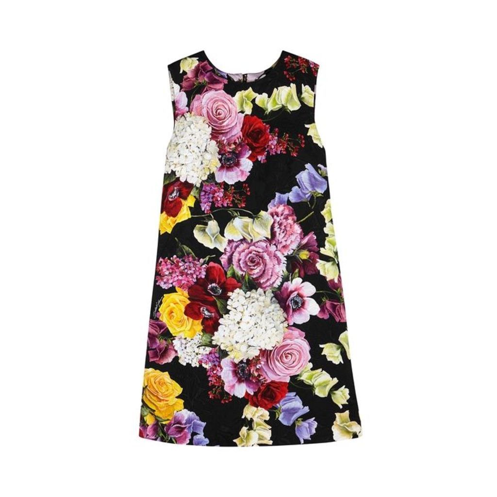 Dolce & Gabbana Floral-print Jacquard Mini Shift Dress