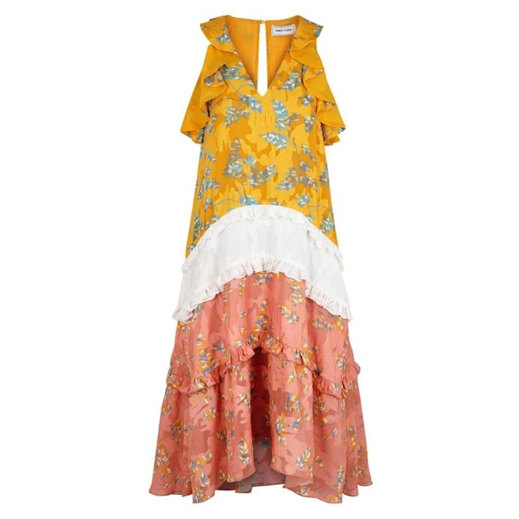 THREE FLOOR Flower Child Printed Chiffon Dress
