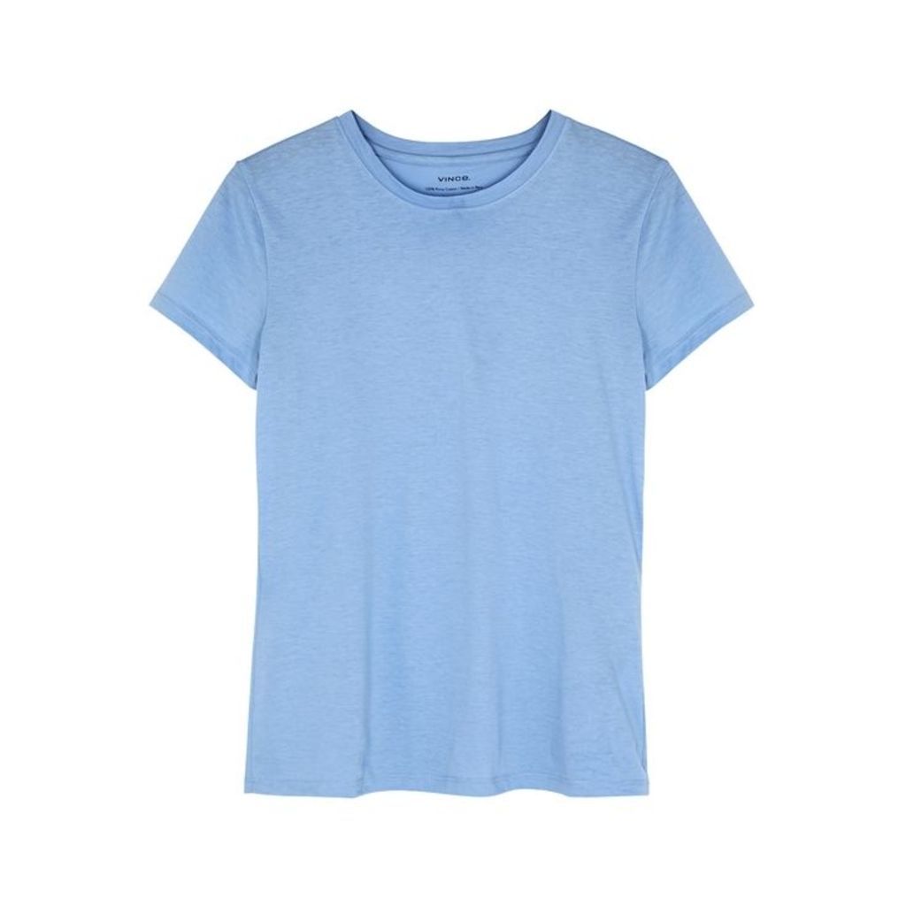 Vince Blue Slubbed Pima Cotton T-shirt