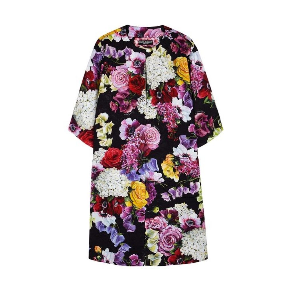 Dolce & Gabbana Floral-print Jacquard Coat