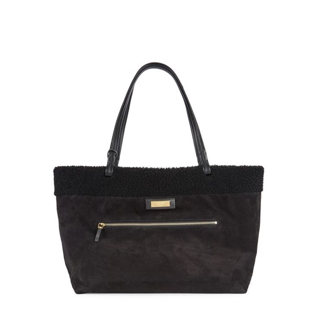 THE ROW Park Black Shearling Tote