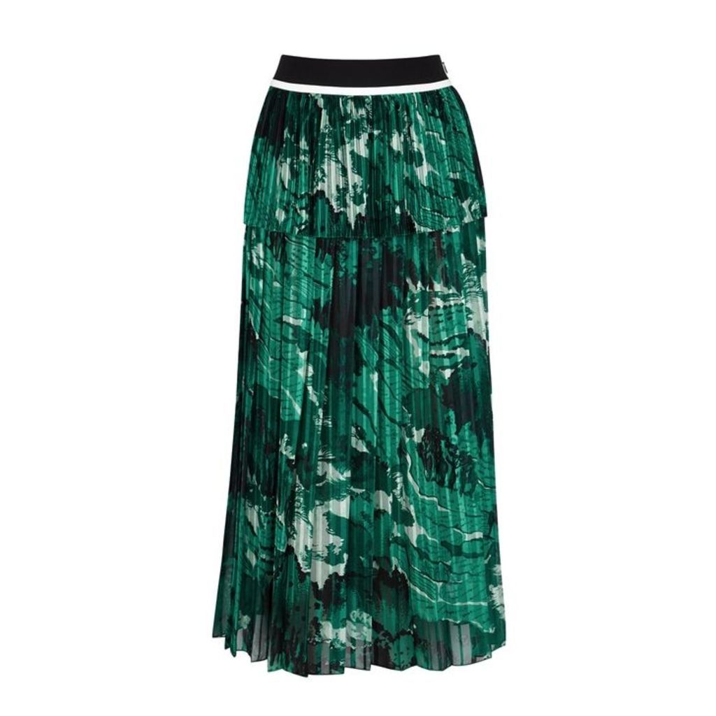 Victoria, Victoria Beckham Printed Chiffon Midi Skirt