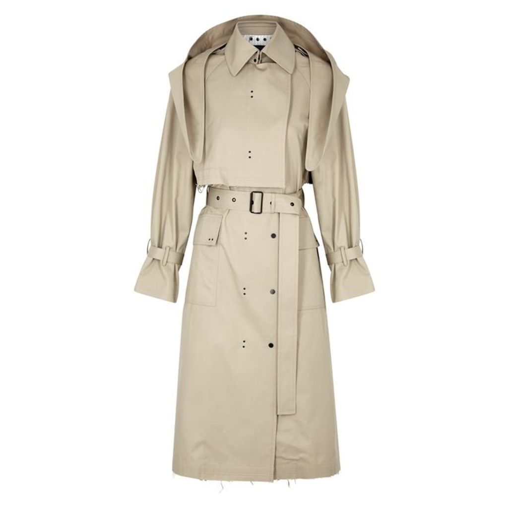 Eudon Choi Gesner Taupe Twill Coat