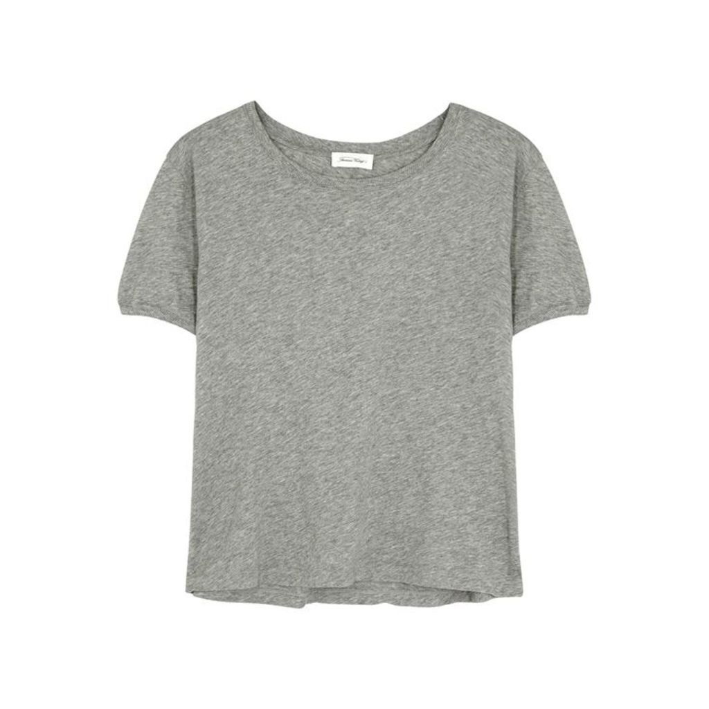 American Vintage Chipiecat Grey Cotton T-shirt