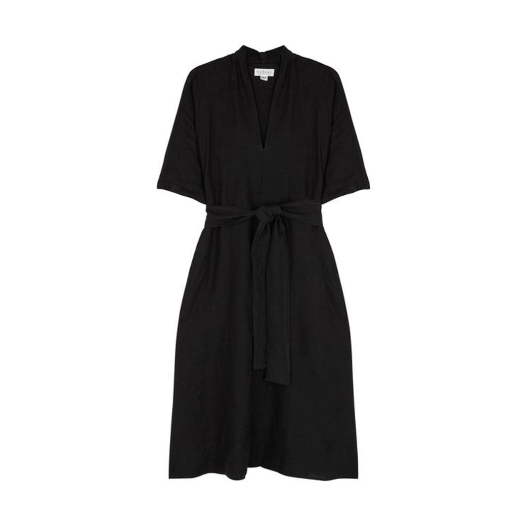 Velvet By Graham & Spencer Winley Black Linen Dress