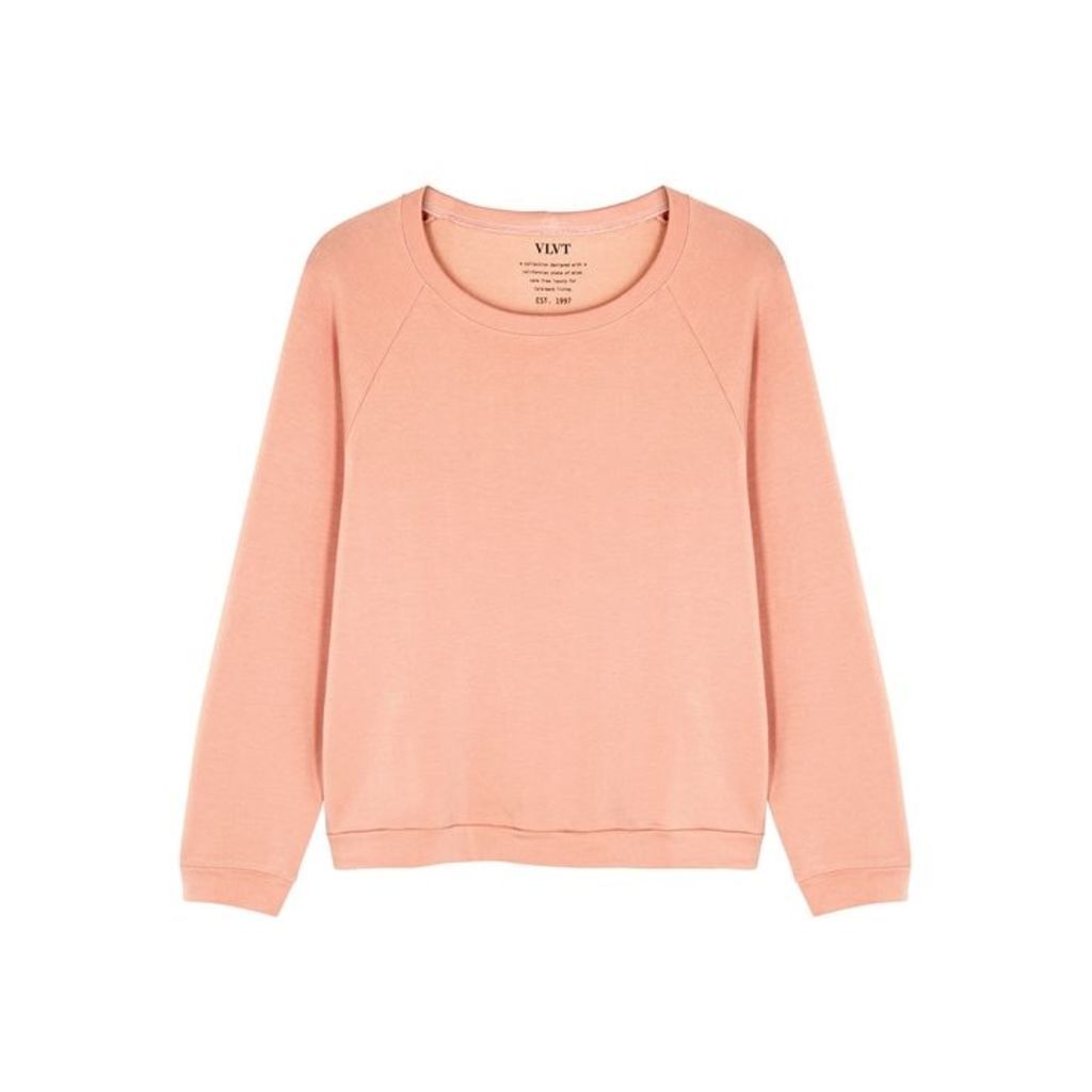 Velvet By Graham & Spencer Edlyn Pink Jersey Sweatshirt