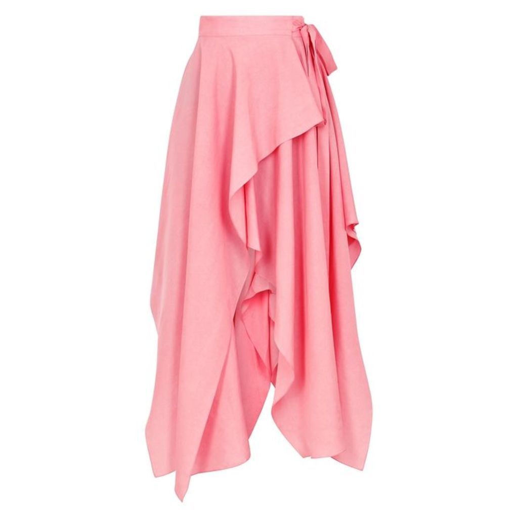 JW Anderson Pink Brushed Twill Wrap Skirt