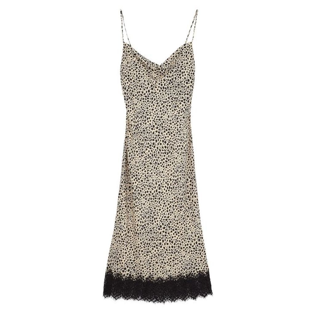 Rebecca Vallance Anya Leopard-print Slip Dress