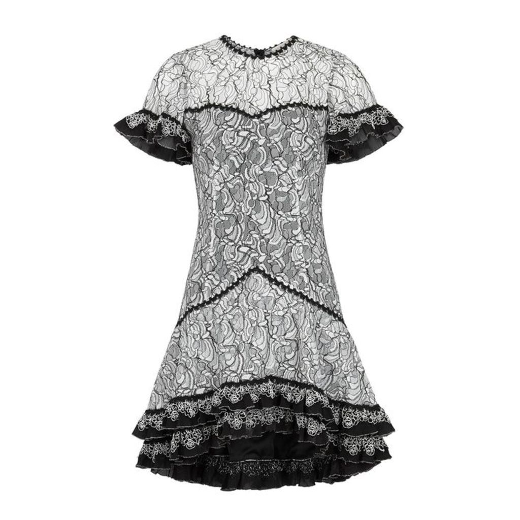 Jonathan Simkhai Monochrome Lace Mini Dress