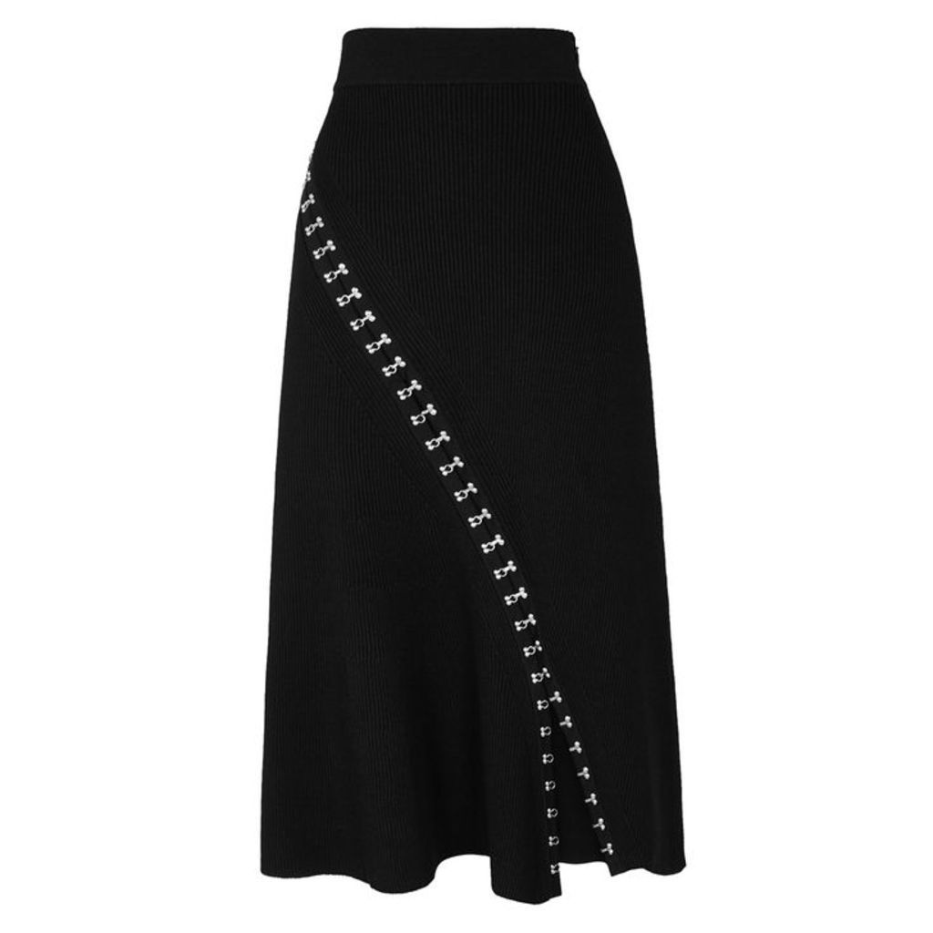 Alexander McQueen Black Hook-embellished Skirt