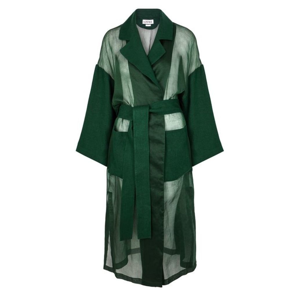 Loewe Dark Green Organdie Coat