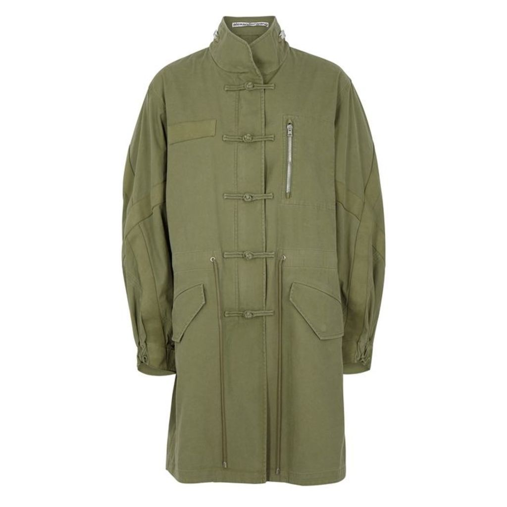 Alexander Wang Washed Workwear Army Green Cotton Jacket