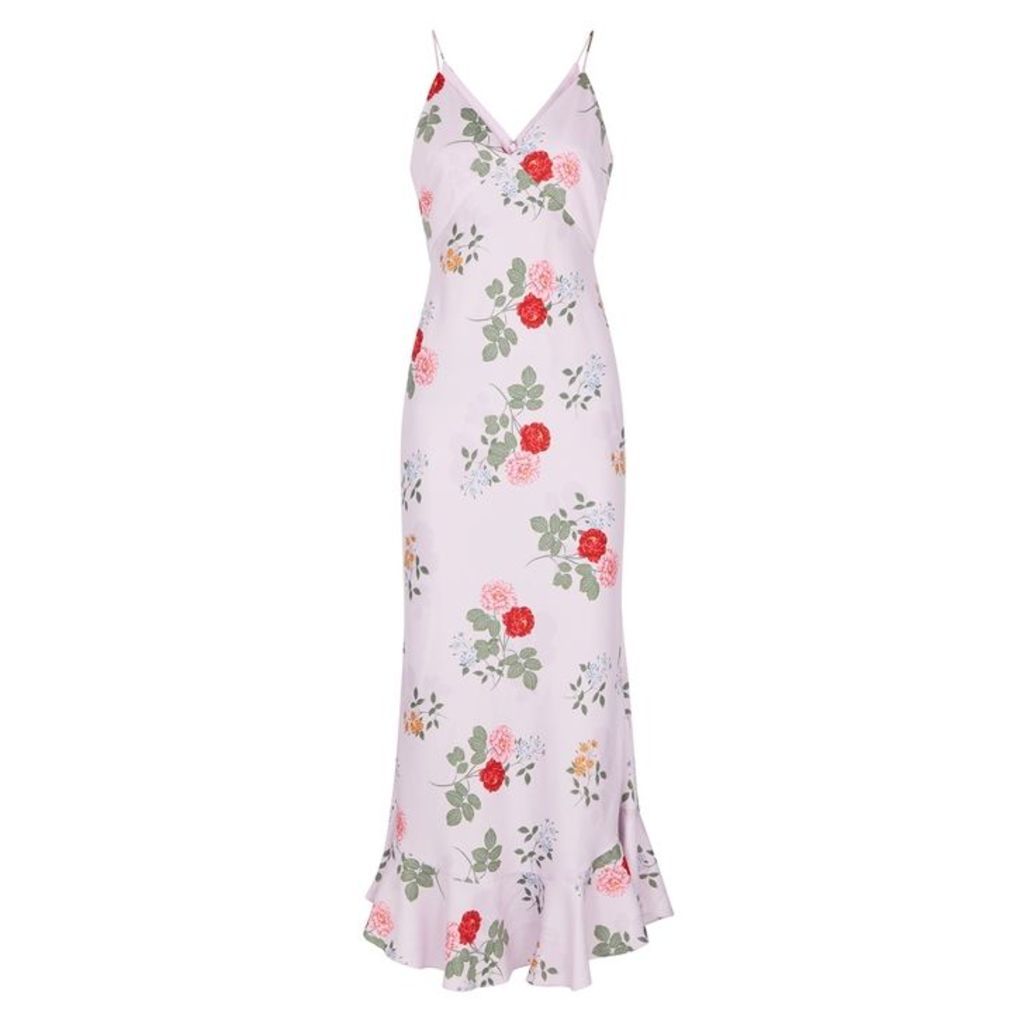 KEEPSAKE Pretty Once Floral-print Satin Maxi Dress