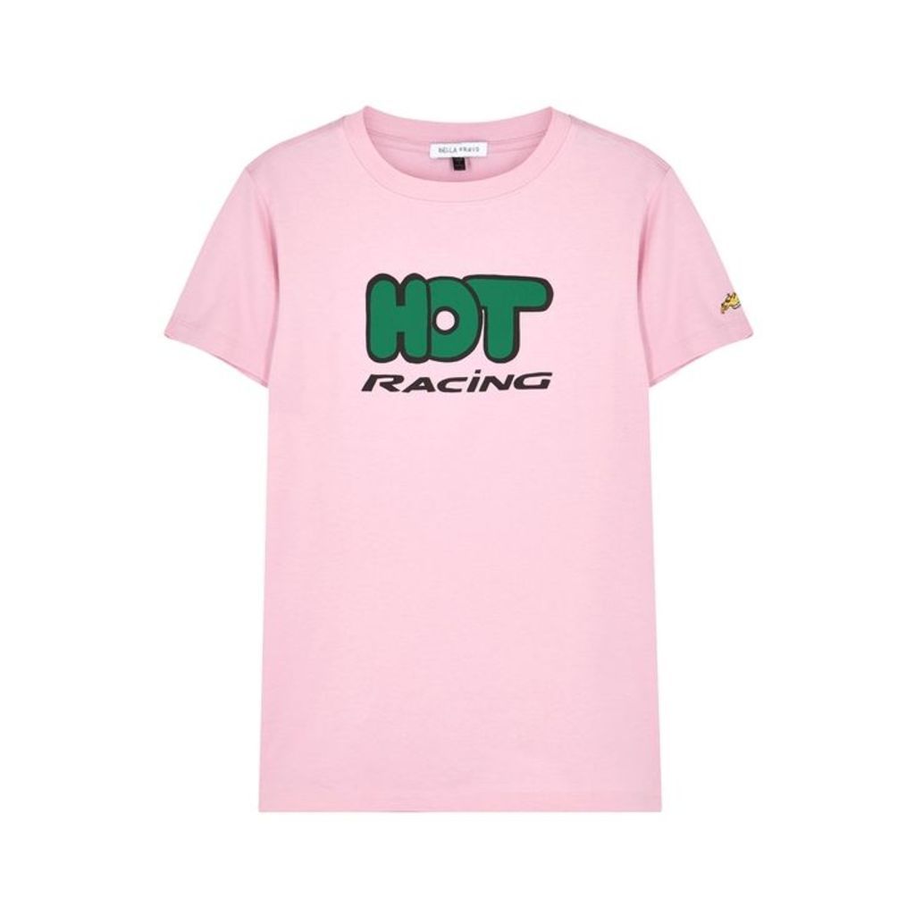 BELLA FREUD Hot Racing Light Pink Cotton T-shirt