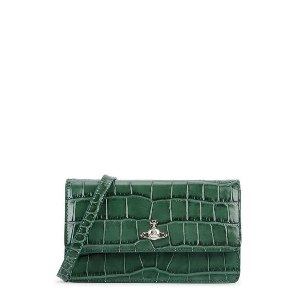 Vivienne Westwood Lisa Crocodile-effect Leather Shoulder Bag