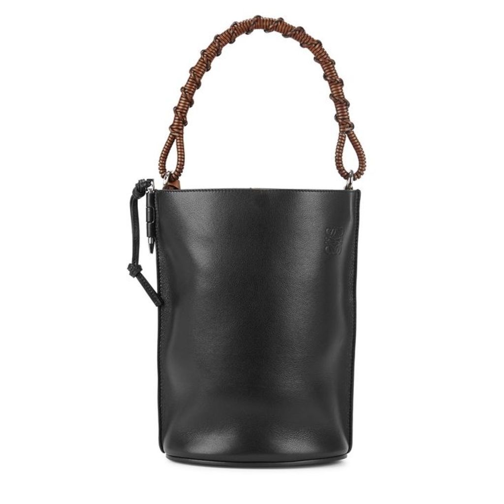 Loewe Black Leather Bucket Bag