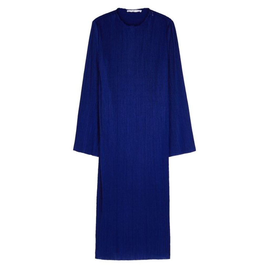 Givenchy Midnight Blue PlissÃ© Midi Dress