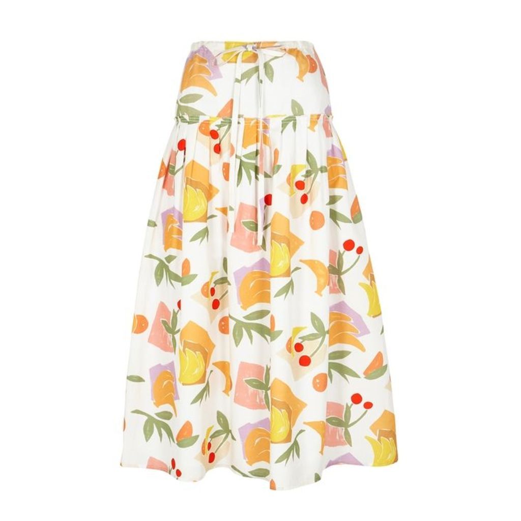 Rejina Pyo Cassie Fruit-print Cotton-blend Skirt