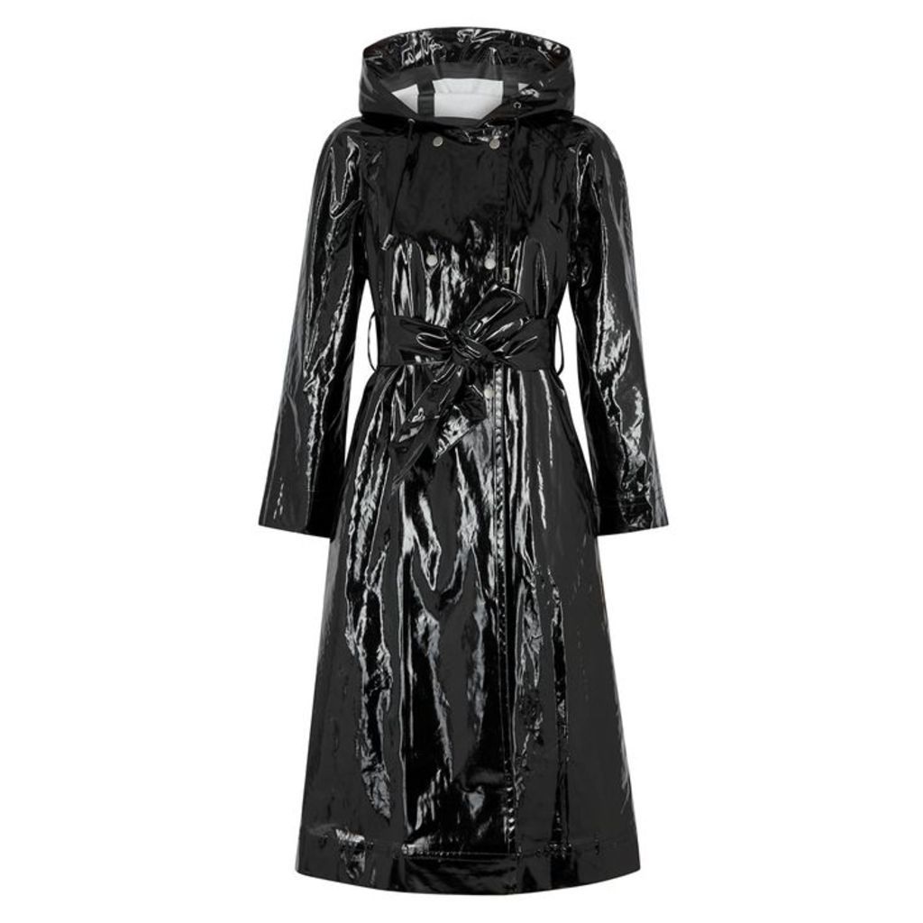 ALEXACHUNG Black PVC Raincoat